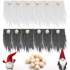 12 Pcs Gnome Faux Fur Beards, Christmas White Beard Dwarf