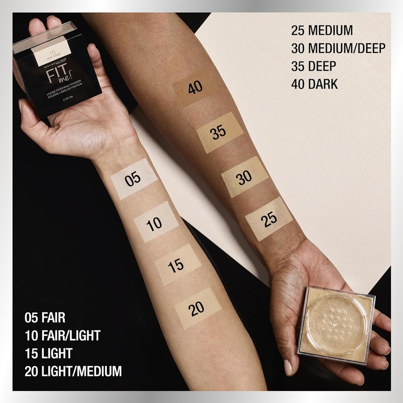 Maybelline Polvo de Maquillaje Fit Me Loose Powder, Tono Medium,