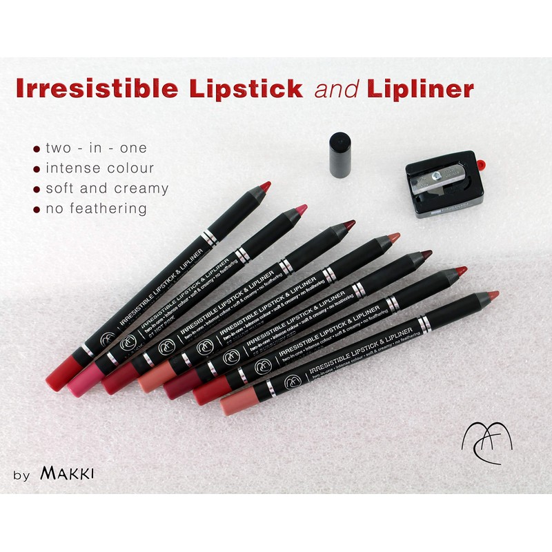 Ruby Makki Irresistible Lipstick & Lip Liner Pencil, Intense, Rich