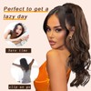 Highlight Brown Mixed Blonde Wavy Layered Drawstring Ponytail Extension for