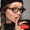 Breaksun Retro Oval Glasses for Women Men Small Face Cat-eye