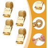 4 Pcs Notebook Pen Holder, Gold Adjustable Pen Clip Holder