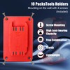 10-Pack Drill Tool Holder Organizer-Compatible with Milwaukee M18 Drills/Drivers, Red