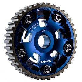 VMS RACING Adjustable Fang CAM GEAR in BLUE Anodized Machined CNC Billet Aluminum Compatible with Honda Civic D15 D16 1.5L 1.6L SOHC 96-00 1996-2000