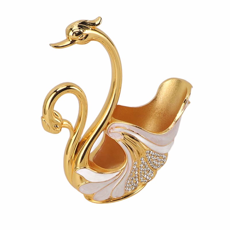 Swan Dinnerware Set Metal Tableware Cutlery Set Decorative Swan Base