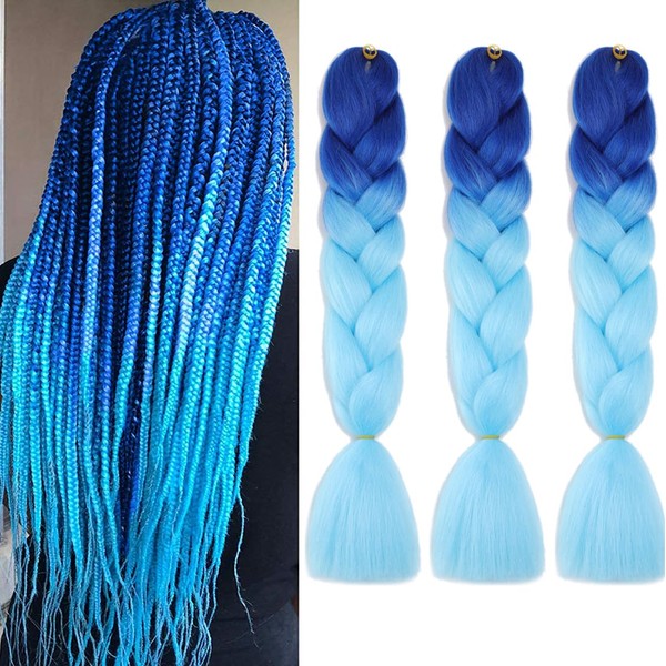Jumbo Box Braiding Hair Extensions 24 Inch Colored Braiding Hair
