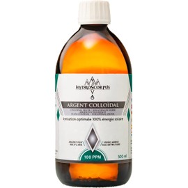 Colloidal Silver 100PPM 500 ml Glass Oligo Element Organic Available 100% Natural Ionisation 100% Solar Energy Protectors 100% Compostable