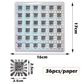 dose not apply 120pcs Hologram QR Code Labels, Tamper-evident Security Seal Sticker,Warranty Void Tamper Proof Labels with Unique Sequential Serial Numbering（1X1 inch)