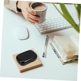 Operitacx TWS Headphones Ergonomic Design Surround Sound Charging Box with LED Display Black for Sports Outdoor Activities 1 Pair