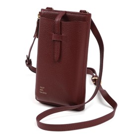 JULLY AND SHUSHU Lightweight Smartphone Shoulder Women's Crossbody Vertical Smartphone Pouch Shoulder Bag Smartphone Pochette Wallet Pochette TG-WA, red (burgundy)