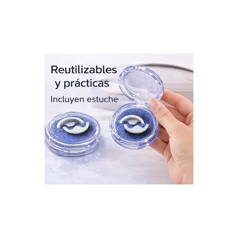 Pestañas Postizas ZYNLora Naturales, Autoadhesivas y Reutilizables de Fibras Sintéticas