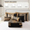 LANCO MODERN LIFESTYLE King Comforter Set, Black Gold, 7 Pieces