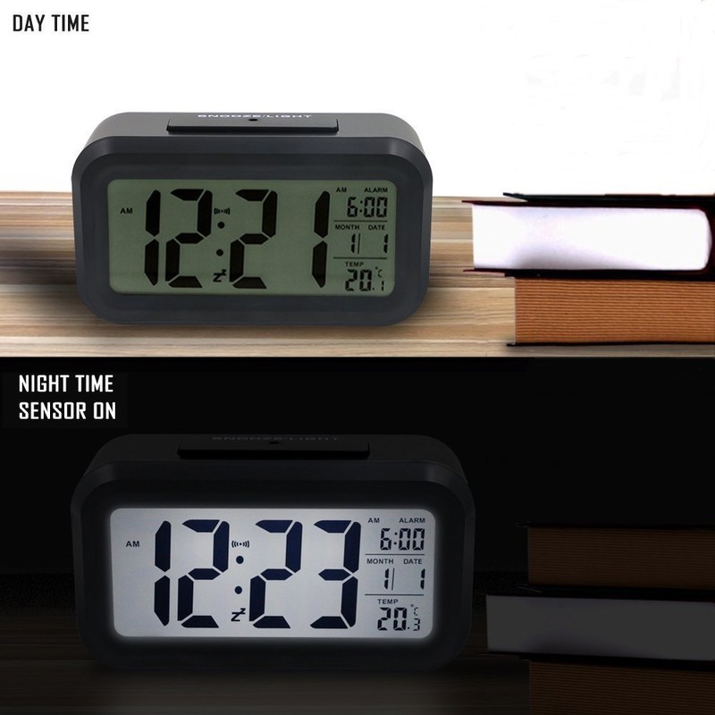 HONBAY Morning Clock,Low Light Sensor Technology,Soft Light That Won't Disturb