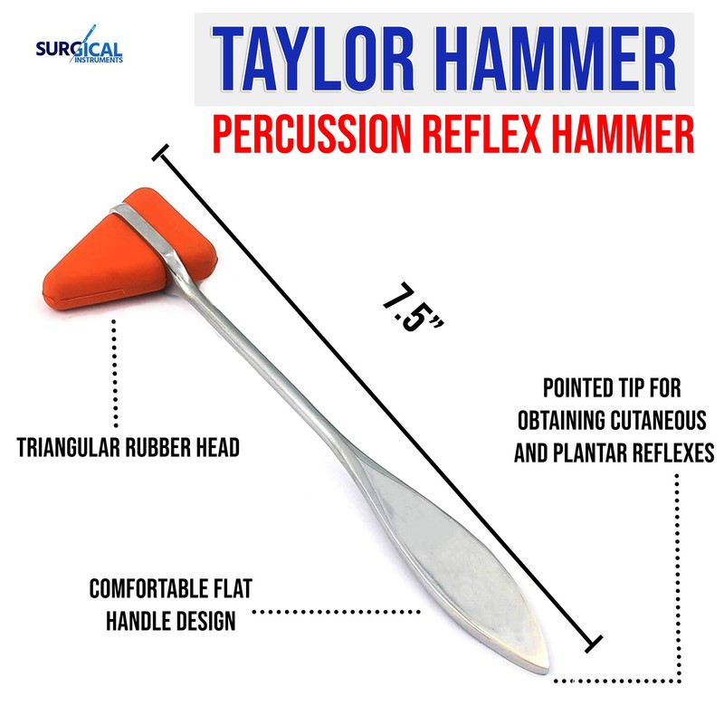 SURGICAL ONLINE Taylor Tomahawk Percussion Reflex Hammer for Neurological Examination