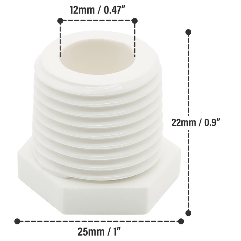 Bonsicoky 12 PCS Water Heater Drain Plug, 1/2 Inch NPT