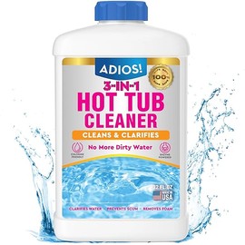 3-in-1 Hot Tub Cleaner Clarifies Water, Prevents Scum, Removes Foam and Stops Odors - 32oz (Quart)