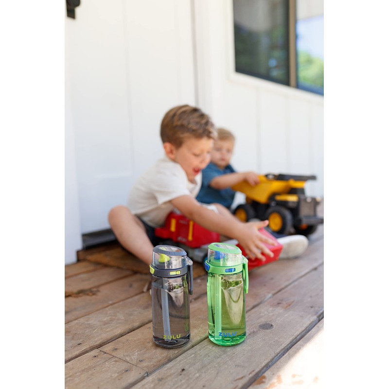 ZULU Kids Flex 16oz Tritan Plastic Water Bottle with Silicone