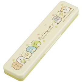 Skater CCS3SAAG Silver Ion Ag+ Antibacterial Sumikko Gurashi Cat Gourashi Chopsticks & Spoon Set, Made in Japan, 7.1 inches (18 cm)