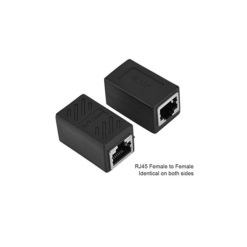 Cuifati Acoplador Ethernet RJ45, Adaptador Extensor de Cable Ethernet, Conector