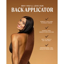 Peta Jane Back Tanning Applicator Mitt - Streak-Free, Easy Reach Self Tanner for Back & Body, Sunless Tan at Home, Ergonomic Design for Full Coverage, Reusable & Washable, Suitable for All - 1 Pack