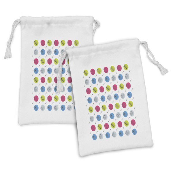 Lunarable 90s Fabric Pouch Set of 2, Music Player Silhouette