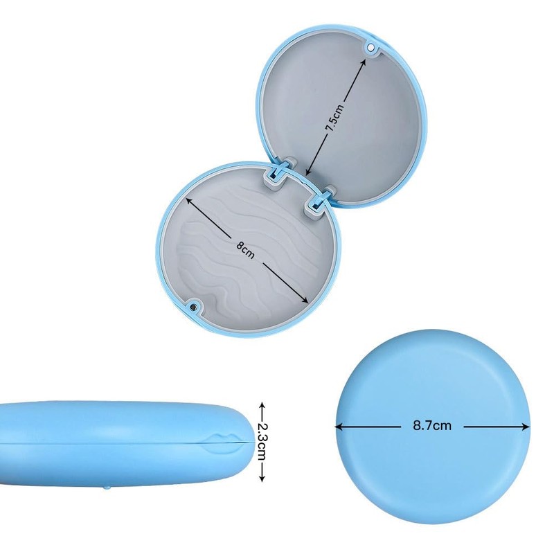 PrimeBlis Mouthpiece Case, Retainer Case, Denture Cleaning Case, Orthodontic Portable,