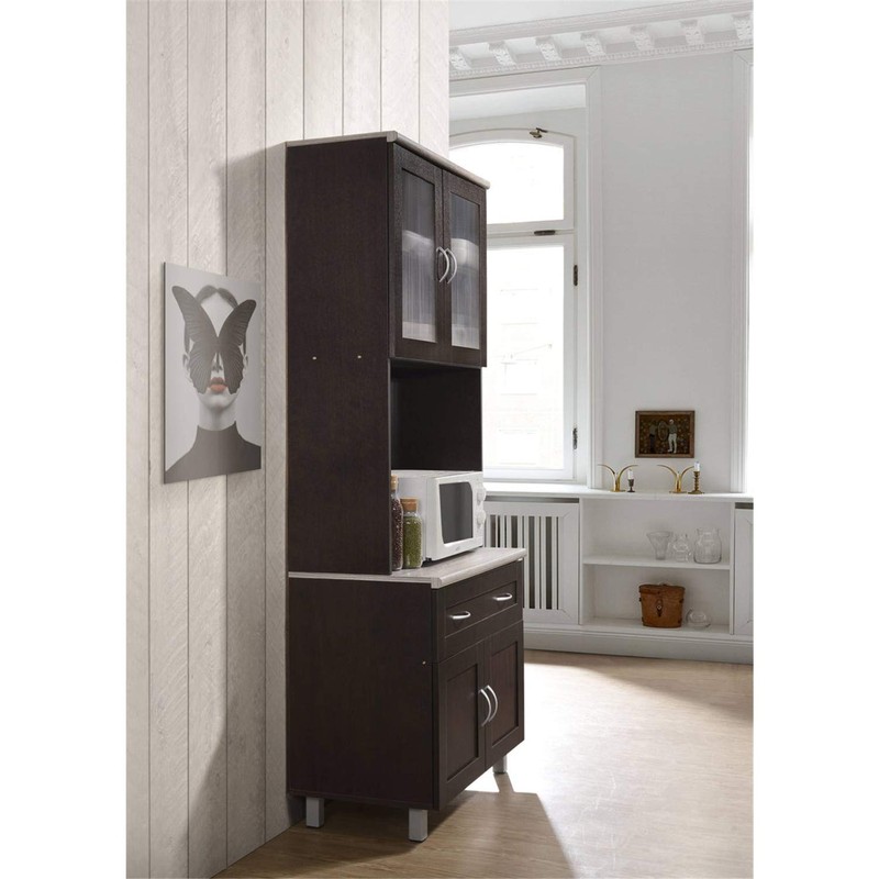 HODEDAH IMPORT Kitchen Cabinet, Chocolate