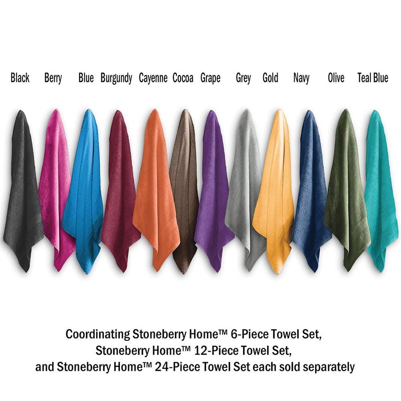 Stoneberry Home® 6-Piece Towel Set Cotton Blue