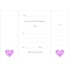 Pack of 10 Purple Wedding Invitations with ribbon and envelopes-