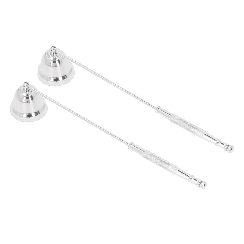 2PCS Candle Snuffer with Long Handle Bell Shape Metal Flame