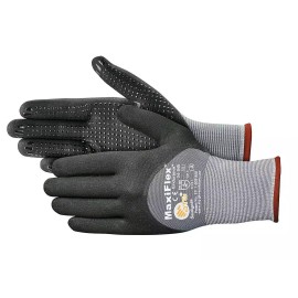 PIP 6- PIP 34-845 MaxiFlex Coated Dotted Palms Nitrile Grip PROTECTIVE WORK GLOVES - 2XLarge