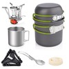Camping Cookware Set with Folding Camping Stove Lightweight Pot Pan
