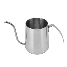 Coffee Kettle Stainless Steel Inner Scale Gooseneck Thicken Pour Over Coffee Pot with Handle for Tea Milk Brewing 350ml