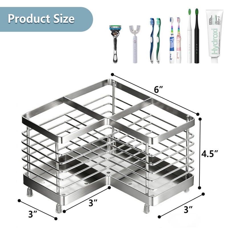 MYITYARD Toothbrush Holders for Bathrooms, Stainless Steel Electric Toothbrush and