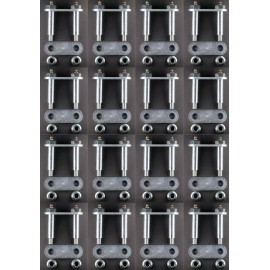 Unknown 16 x Wet Bolt Kit Trailer Suspension Replacement Tandem Axel Spring Shackle Link