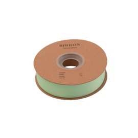 RibFlox Double Side Satin Ribbon, Continuous 20 Yards,Use for Craft Bows Bouquet, Gift Wrapping, Wedding Decoration, Floral Arrangement (Light Green, 1 inch)