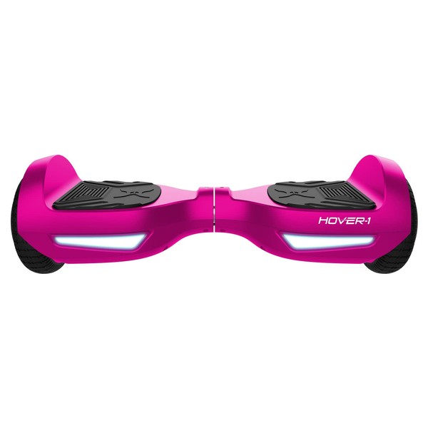 Hover-1 Drive Electric Hoverboard | 7MPH Top Speed, 3 Mile Range, Long Lasting Lithium-Ion Battery, 6HR Full-Charge, Path Illuminating LED Lights, Pink, 22.8" x 8.3" x 6.8"