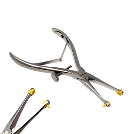 Dental Crown Gripper Remover with Silicon Tips Adjustable Screw Spring Action Dental Orthodontic Pliers Made of Stainless Steel Sturdy Handle