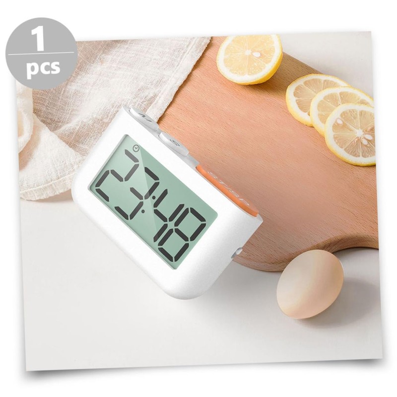 LABRIMP 2pcs Digital Kitchen Timer with Magnetic Back Volume Alarm