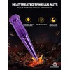EZAccessory 14x1.5 Spline Spike Lug Nuts 24 Pieces Purple with