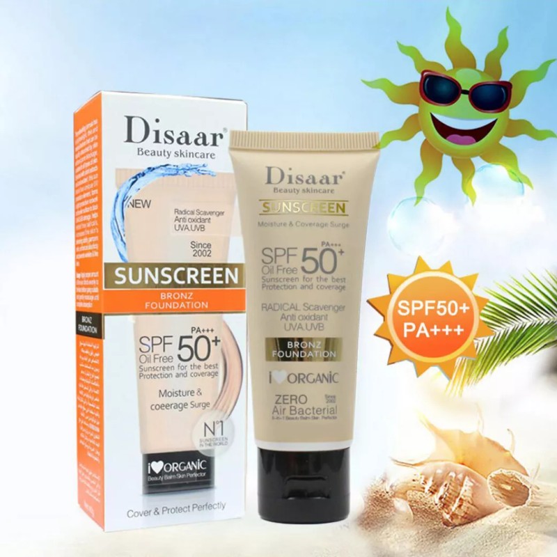 DISAAR BEAUTY Sunscreen Foundation Face Cream Body Protect UVA UVB