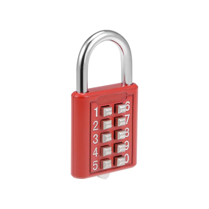 sourcing map 10-Digit Combination Padlock Push Button Locker Cabinet Lock