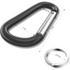 6 PCS Carabiner Keychain Clip -3" Aluminum Carabiner D Ring,