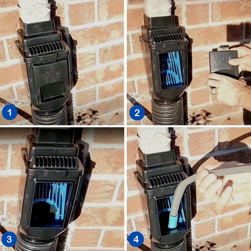 French Drain Man Leaf Filter and Downspout Cleanout, Gutter Guard,