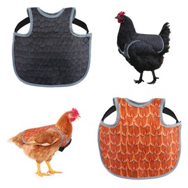 MYWSN Chicken Saddle for Hens - Back Protector, Apron, Sweater & Mating Saddle - Adjustable Straps - Black, Yellow
