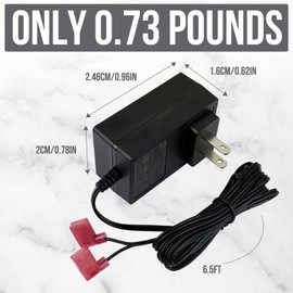 UPMMUD Water Softener Power Supply Adapter with Long Cable, DC24V Power Cord, Black Compatible with Rheem RHS32 RHS42 RHW42, Ecowater 7351054/7337482/7275907 ﻿