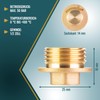 Poppstar 2 x Brass Plug 1/2 Inch Male Thread (BSP