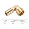 sourcing map Brass Barb Hose Fitting, 90 Degree Elbow 14mm