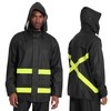 MontGear Hi-Vis Rain Jacket for Men – Waterproof Work Safety