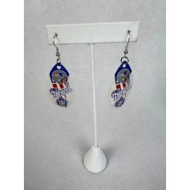 New England Patriots Logo Vintage Teardrop Spinner Hook Earrings
